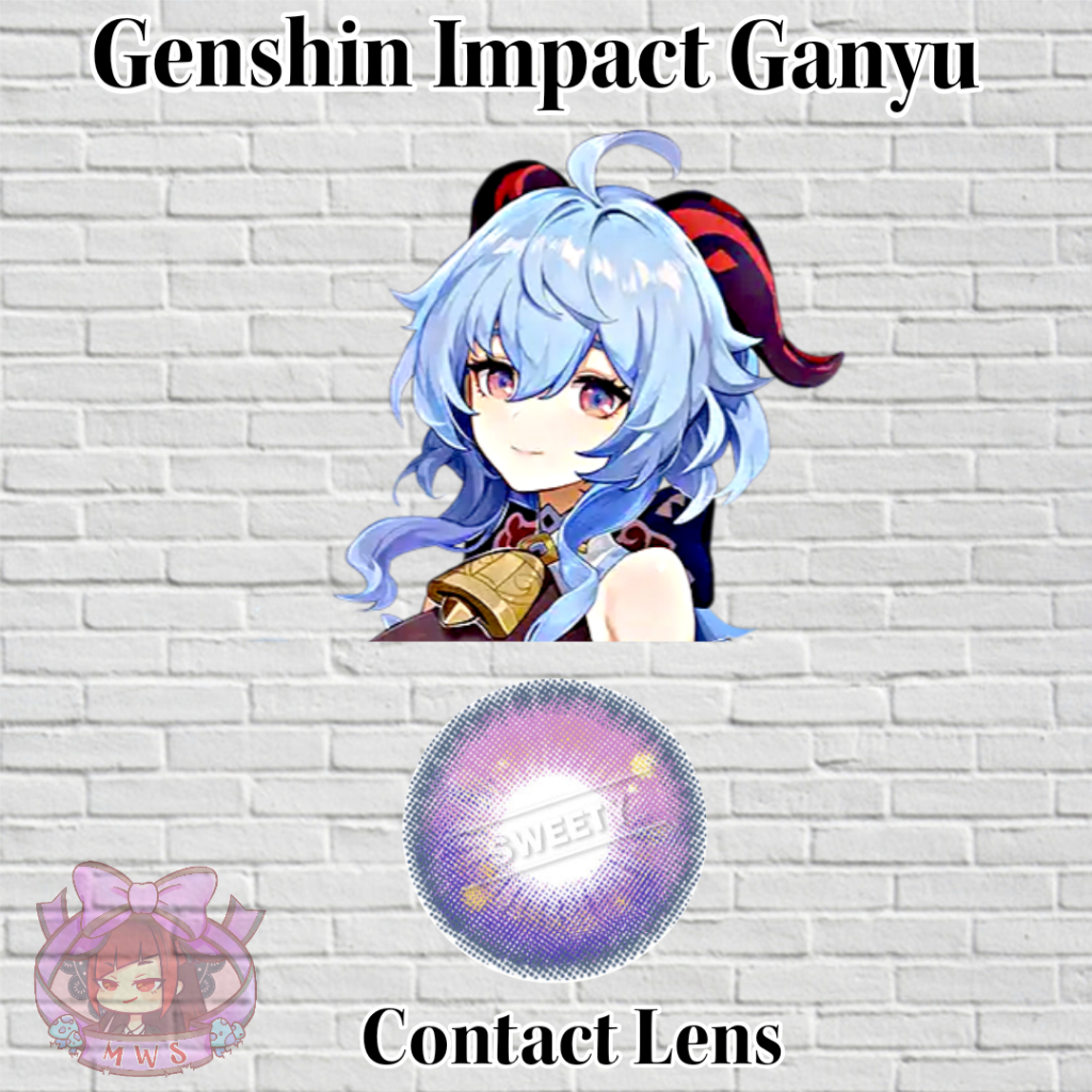 Genshin Impact Ganyu Anime Cosplay Gradient Purple Pink Colored Contact