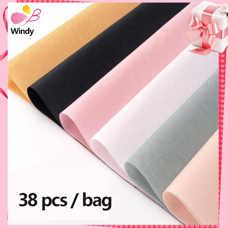 【Windy】38pcs Colored paper Wrapper Tissue Bouquet Wrapped Flower Gift ...