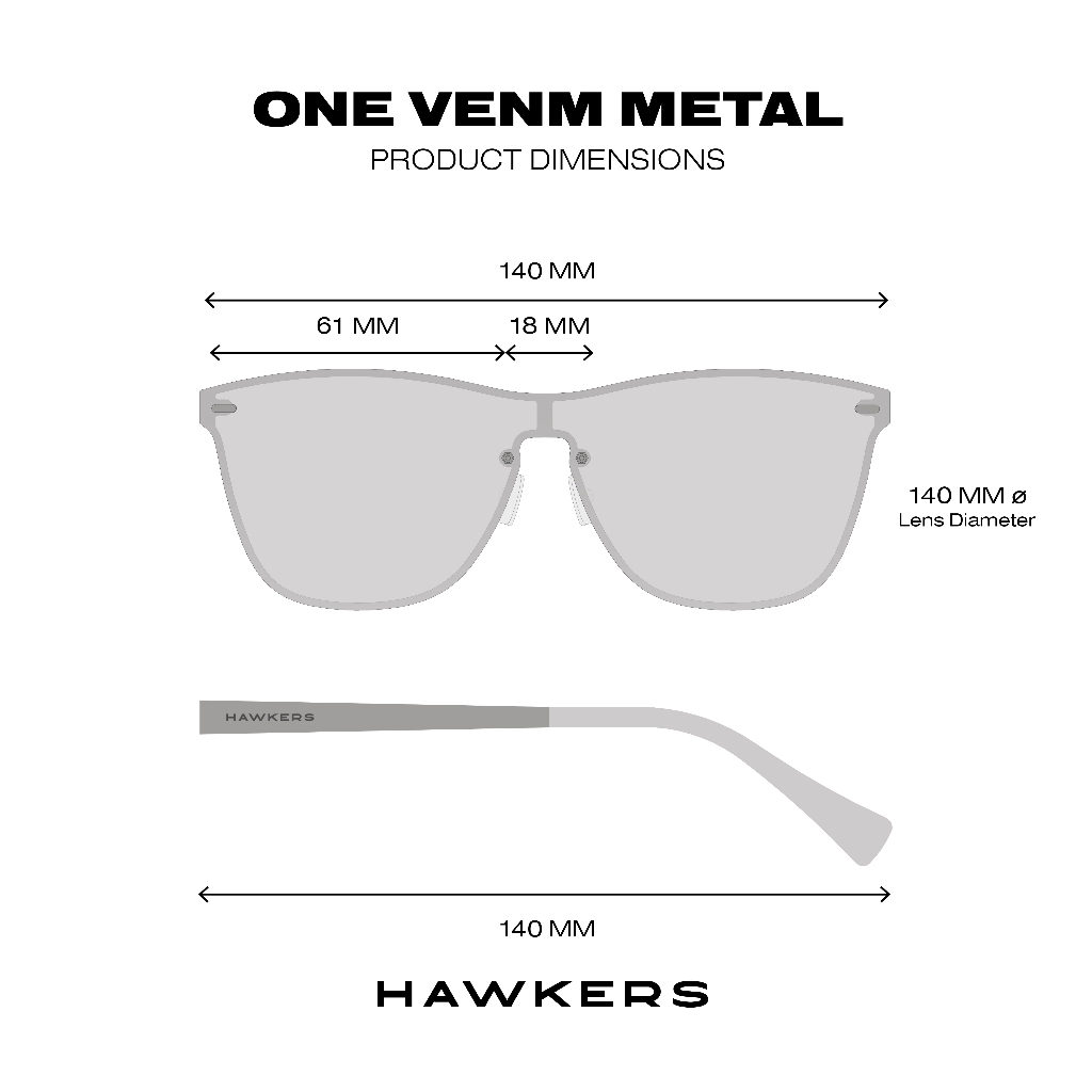 HAWKERS Gold Brown Gradient ONE VENM METAL Sunglasses for Men and Women Unisex. UV400 Protection. Official Product designed in Spain H02LHM0630