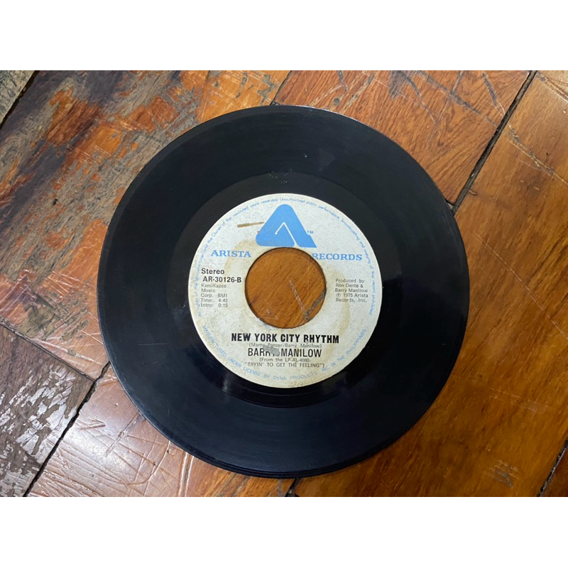 Philippine Vinyl Plaka Record 45 RPM - BARRY MANILOW TRYIN’ TO GET THE ...