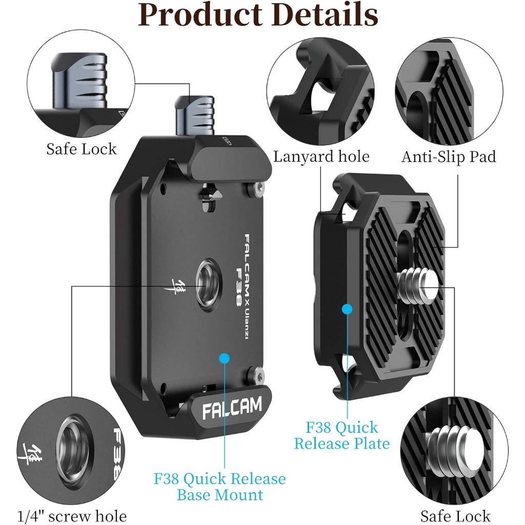 ULANZI F38 Camera Quick Release Plate w 1/4
