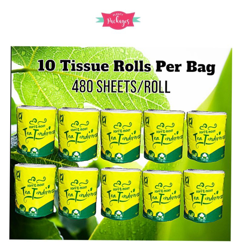 10 Rolls Per Bag Mr. Bamboo 4 Ply Toilet Tissue (480 Sheets Per Roll ...