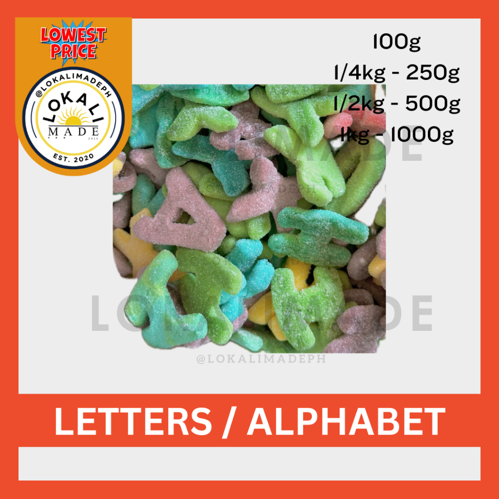 Gummy Letters Alphabet Per Kilo Gummy Candies Wholesale Kutkutin Candies N Chocolates 9023