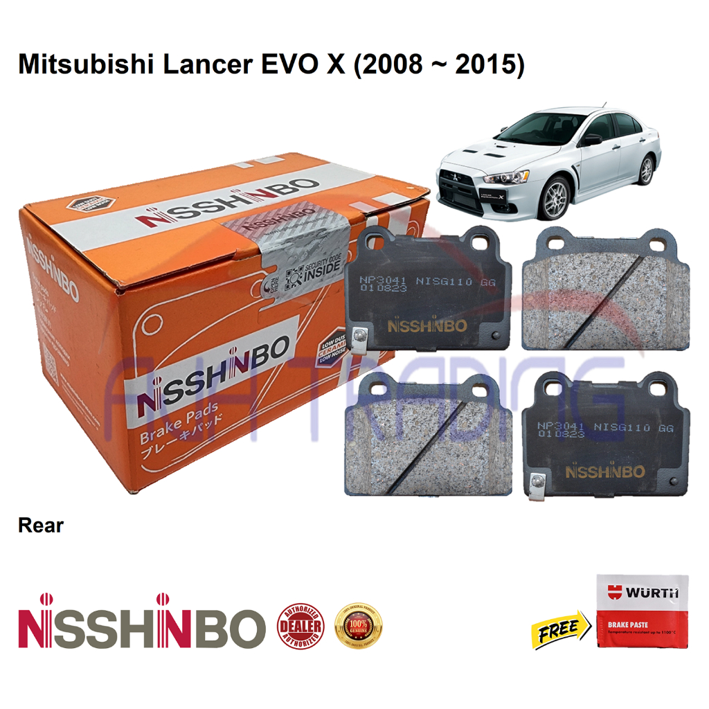 HEL Performance Carbon Fiber Brake Pad Shims for Mitsubishi Lancer Evo 9 2005-2007 main image 1
