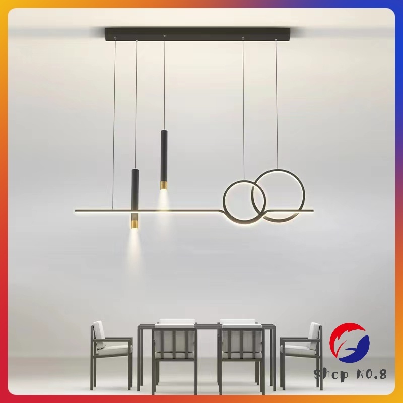 Nordic modern luxury strip lights, bar chandeliers, restaurant chandeliers, living room