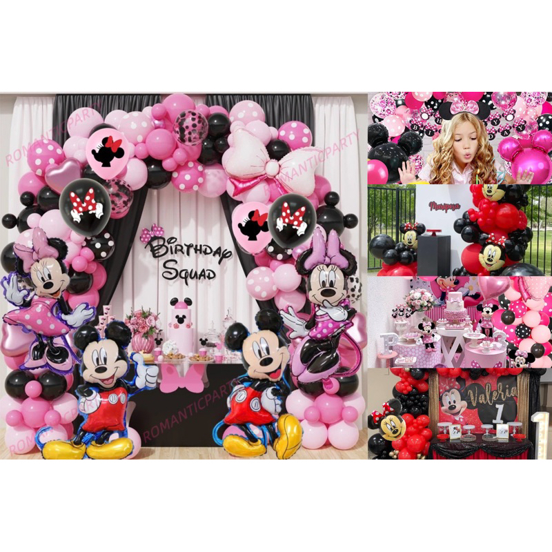 Js Mickey Mouse Minnie Mouse Theme Foil Balloon Birthday Party ...