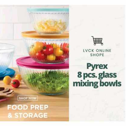 Pyrex Mixing Bowl Set | Shopee Philippines