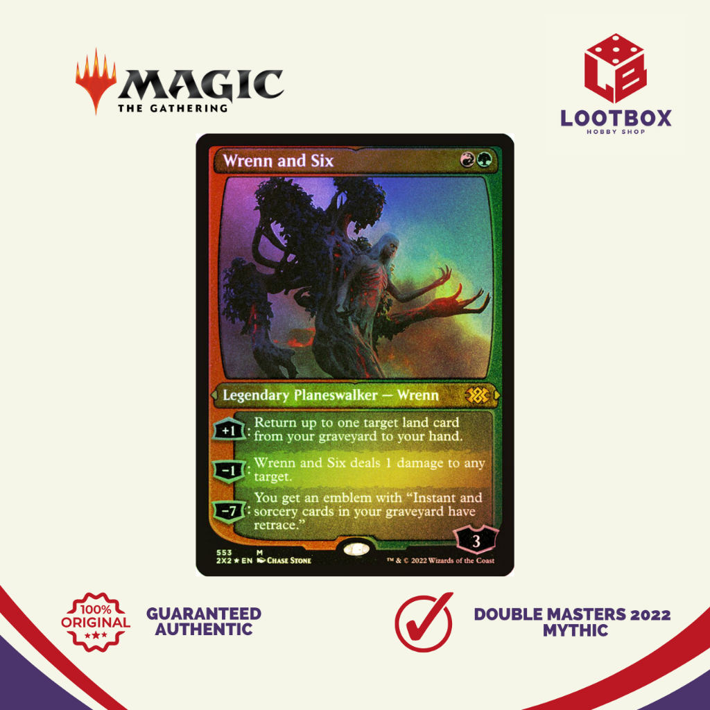 Magic the Gathering Wrenn and Six (Etched Foil Mythic Rare) Double Masters 2022 Shopee