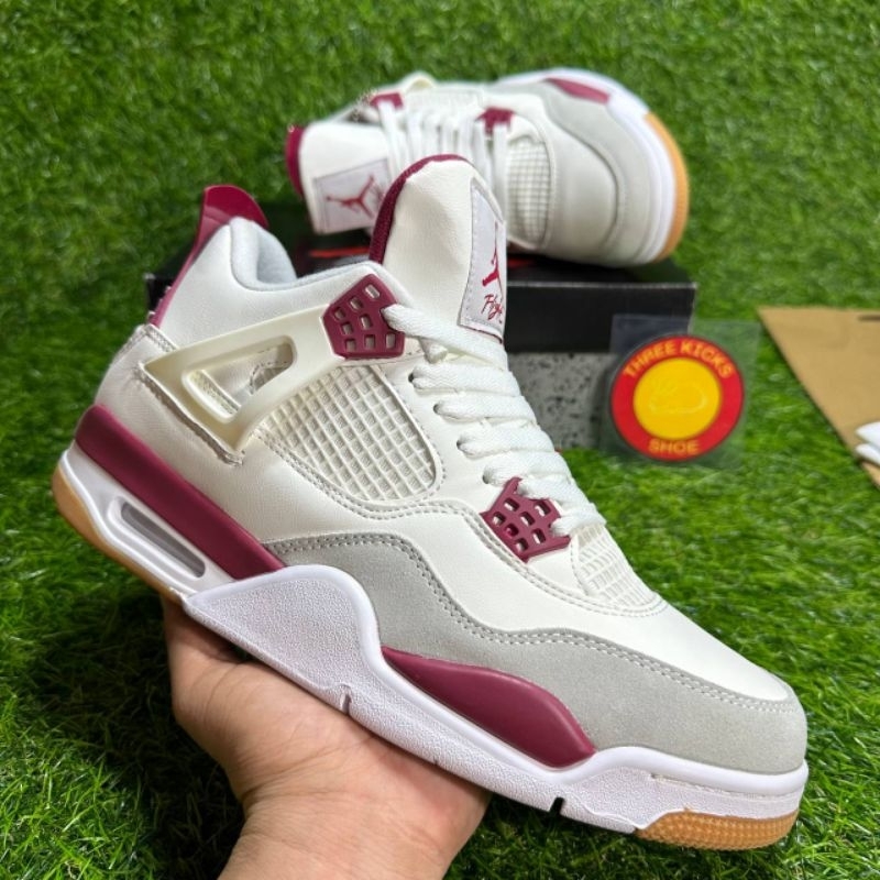 JORDAN 4 sb maroon with FREE socks and paper bag