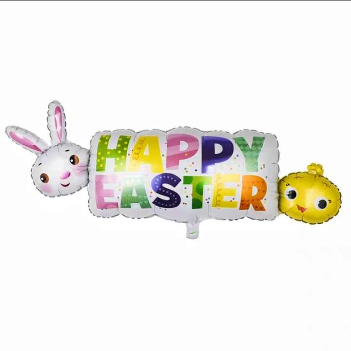 Happy Easter theme 43 inches Rabbit chick Banner party decorations ...