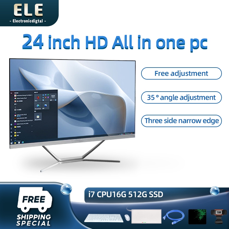 All In One Desktop Pc 20 Inch Brand Computer Home Office Desktop Full ...