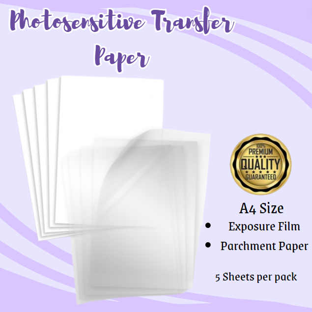 Transfer Paper for Flash Stamp (5 sheets) (Parchment Paper // Exposure