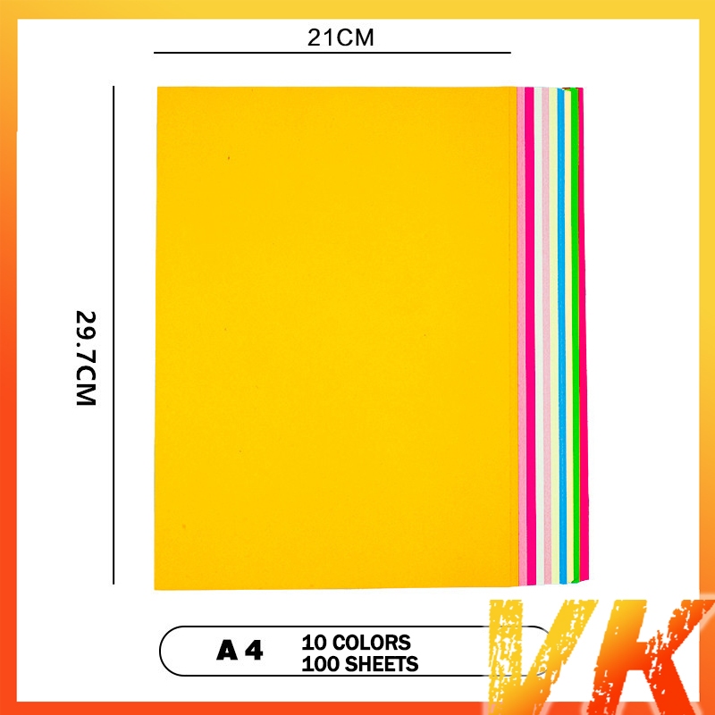 VK Value Pack 100 Sheets Origami Paper Double Sided Color DIY Folding ...
