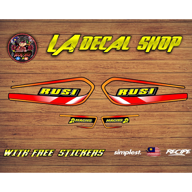 Rusi Macho 125 150 175 Stock Sticker Decals Shopee Philippines