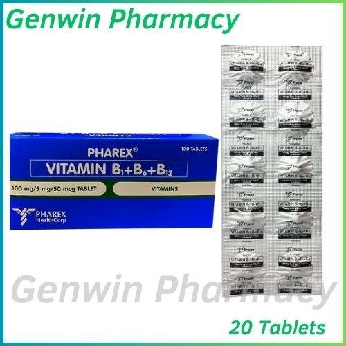 Pharex Vitamin B1+B6+B12 100mg/5mg/50mcg Tipid Pack (Nerve