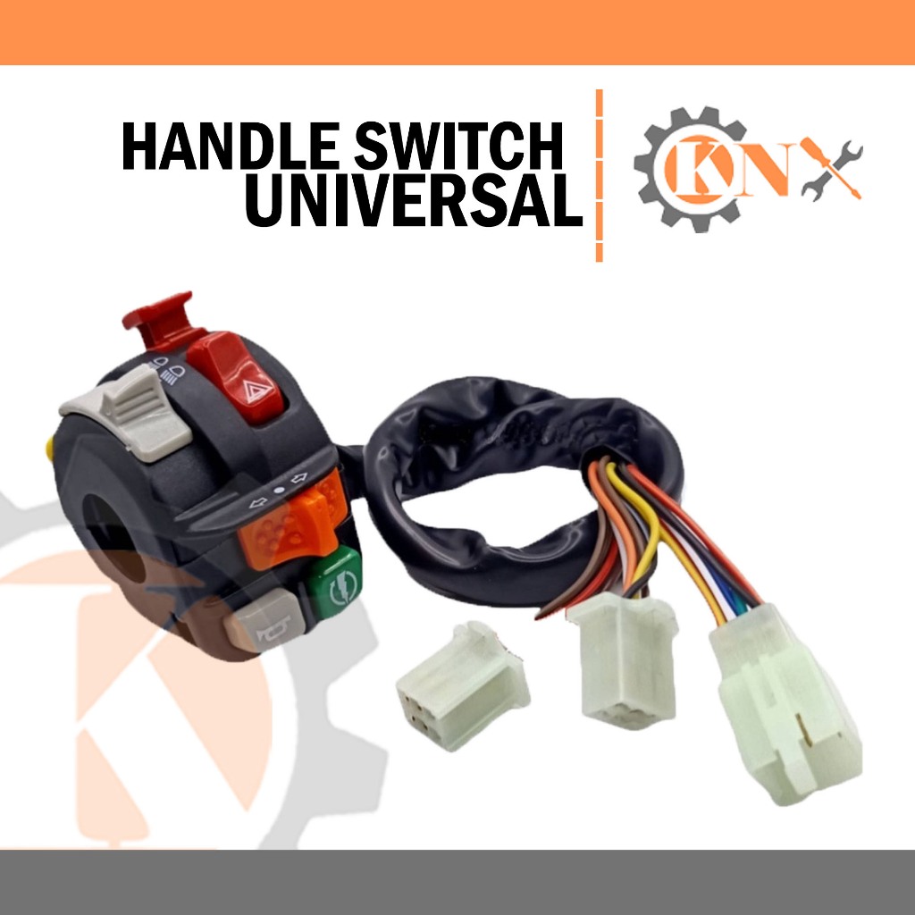 Handle Switch LEFT Motorcycle Universal Handle Bar Mount Plug & Play ...