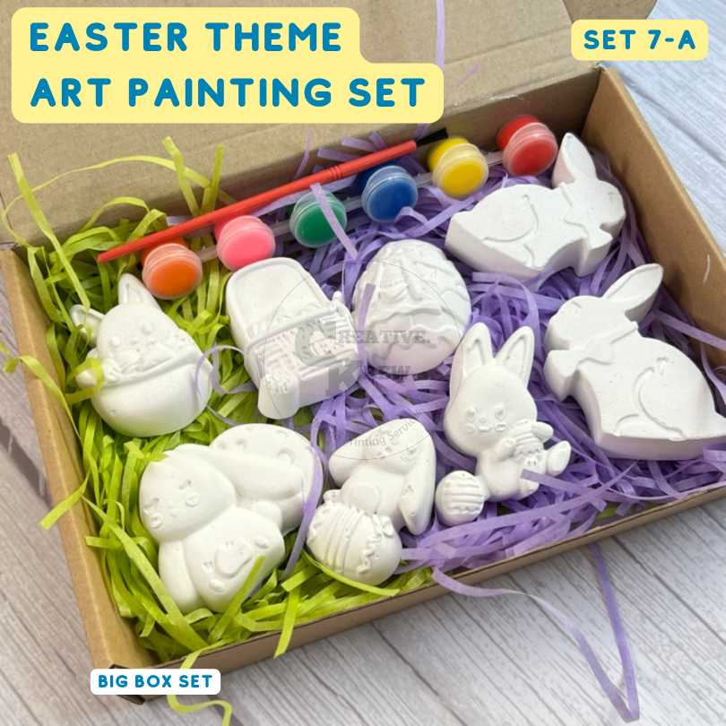 EASTER SET 7A BIG BOX/ BUNNY /EGG /PLASTER PAINTING SET/ PARTY ...