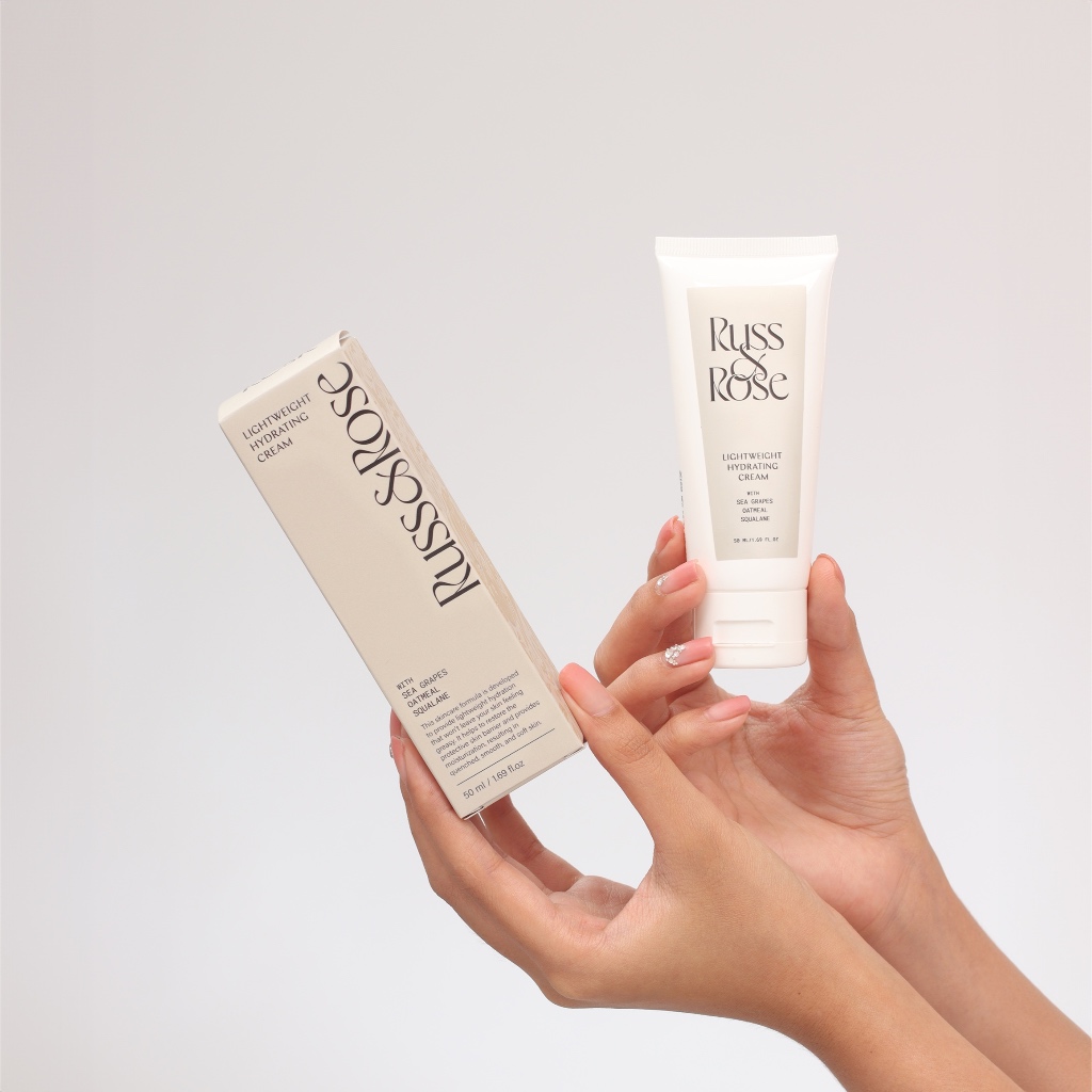 RUSS & ROSE 50 ML Lightweight Hydrating Cream with Sea grapes, Oatmeal ...