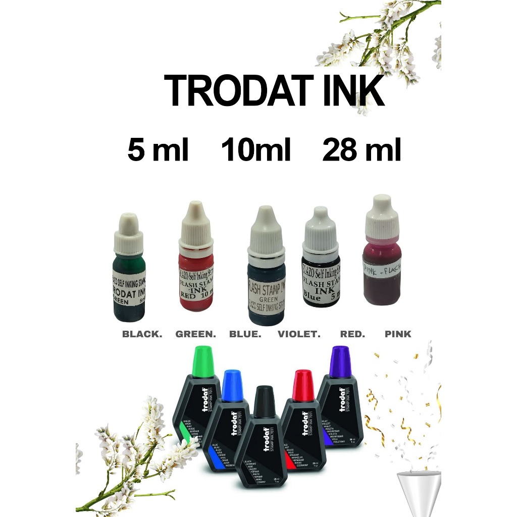 TRODAT INK FOR REFILL 5ml 10ml 28 ml | Shopee Philippines
