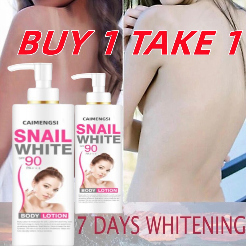 【buy 1 Take 1】original 500ml Snail White Spf 90 Pa Body Lotion Collagen Whitening Beauty 5840