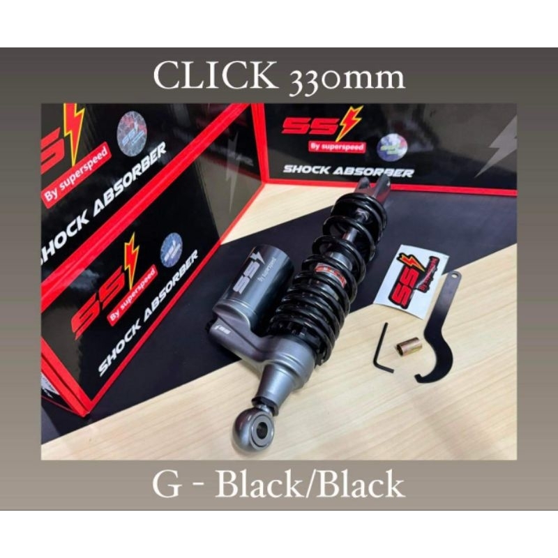 SUPERSPEED REAR SHOCK HONDA CLICK WITH CANISTER 330mm | Shopee Philippines