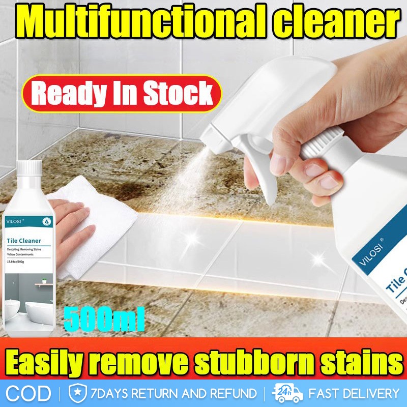 Bathroom Cleaner Tile Stain Removal Antibacterial Tile Cleaner Mold Mildew Remover Spray ...