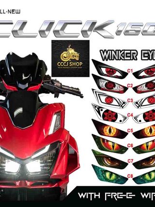 HONDA CLICK 160 WINKER EYE STICKER/TRANSPARENT/TRANSLUCENT VINYL ...