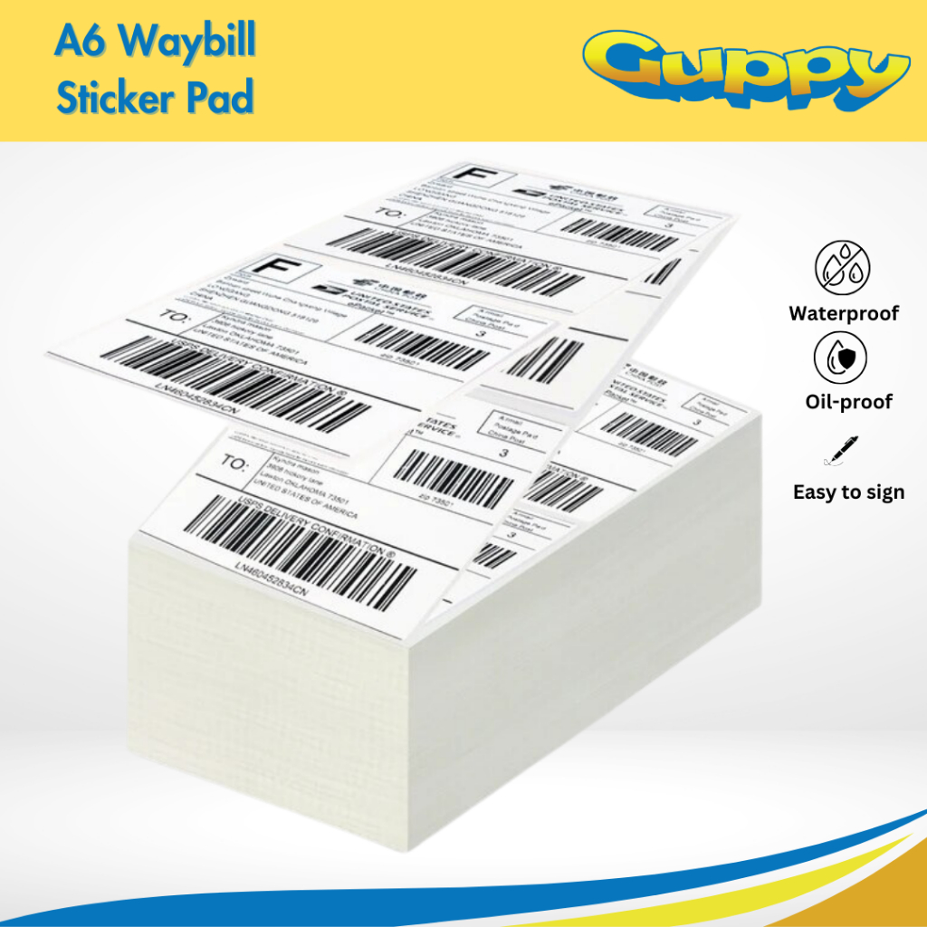 A6 A8 Thermal Waybill Sticker Pad 300PCS 500PCS | Shopee Philippines