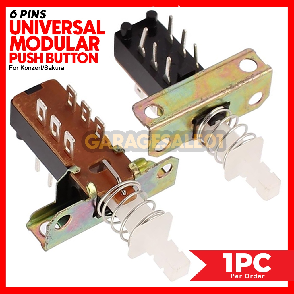 6 PIN UNIVERSAL MODULAR PUSH BUTTON SWITCH KONZERT SAKURA | Shopee ...