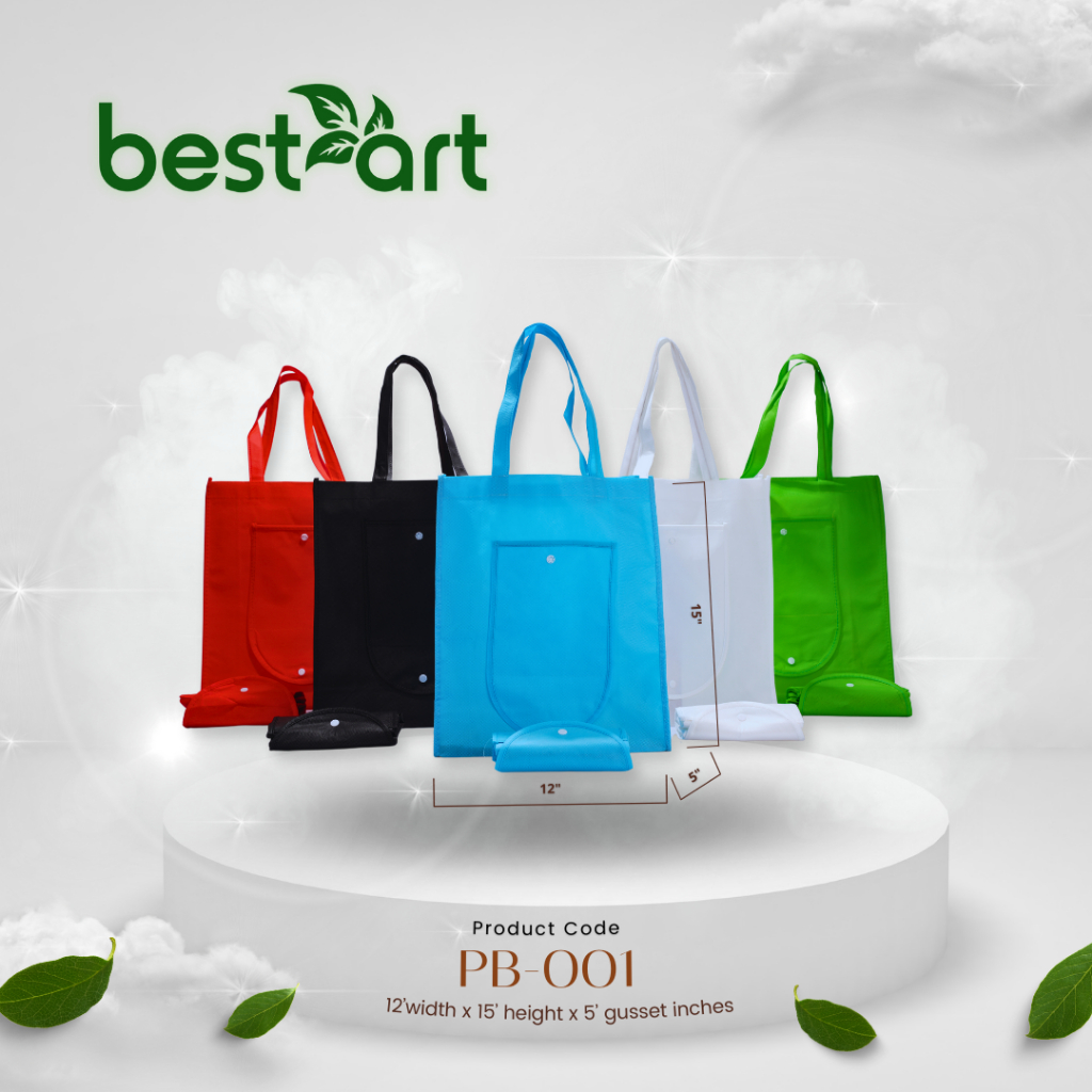 High Quality PLAIN Non Woven Pocket Eco Bag ,Foldable Tote Bag for