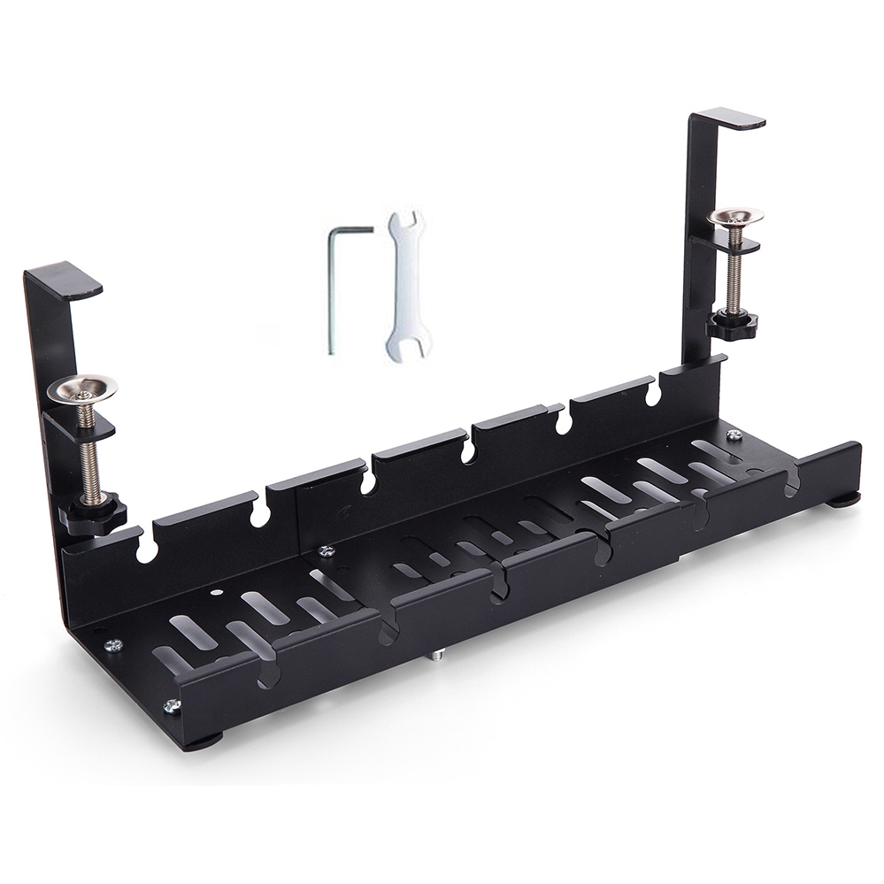 Under Table Scalable Storage Rack Cable Management Tray Desk Socket ...