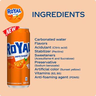 Royal Tru Orange Zero Sugar 320ml - Pack of 24 Cans | Shopee Philippines