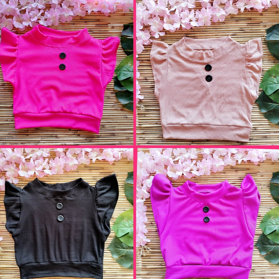 Iced Petunia Knotted Crop Top 8-12 Yrs main image 0