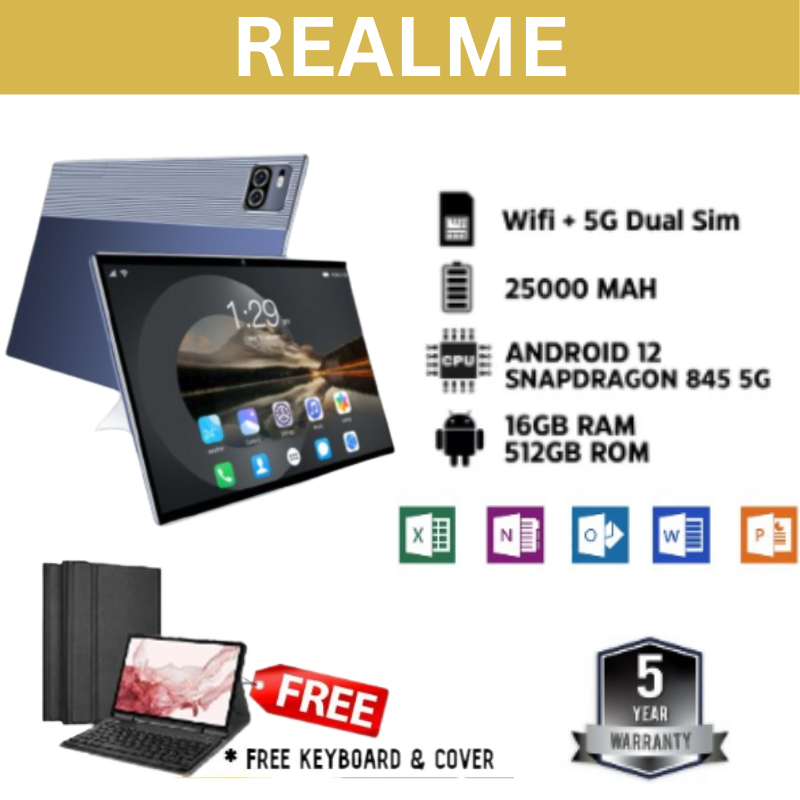 Realme Tablet 2024 Tablets Large Screen Smart Android Tablet learning