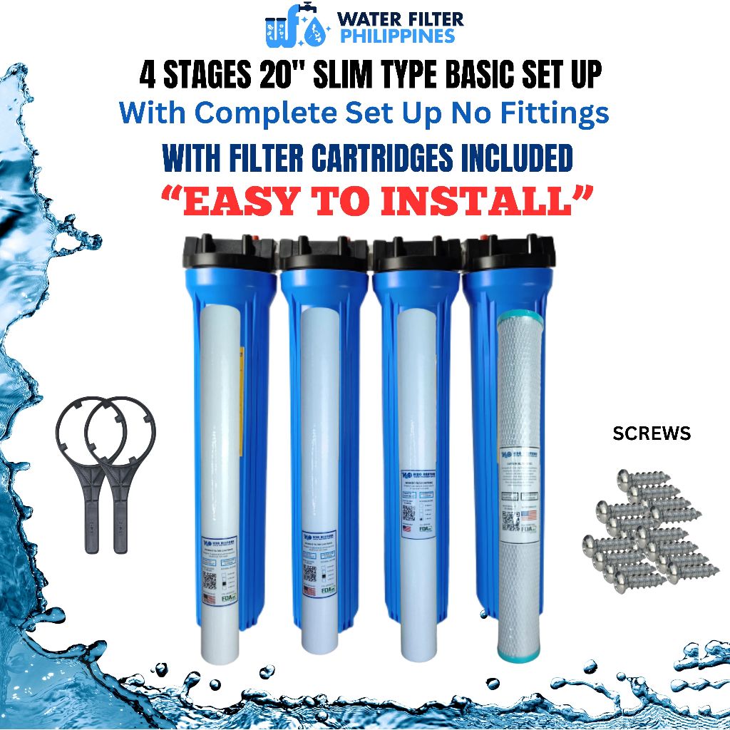 4 Stages Water Filter Basic Heavy Duty Complete Set No Fittings 20 ...