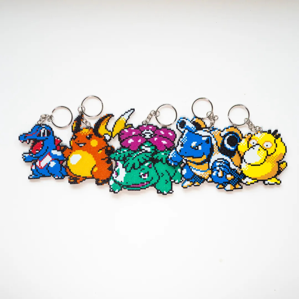 Pokemon Keychain 8-Bit Pokemon Generation 1 Game keychains packs ...