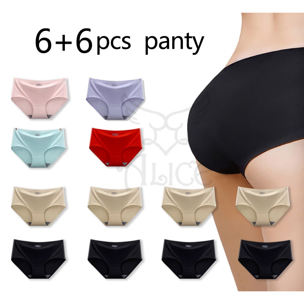 Buy 1 Take 5 Seamless Panty For Women S-XXL Plus Size Underwear Mid Waist Women's Panties