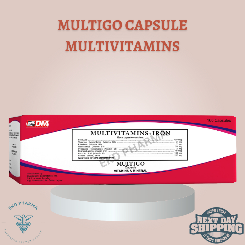 Multigo Multivitamins with Iron Capsule [100 capsules] (formerly