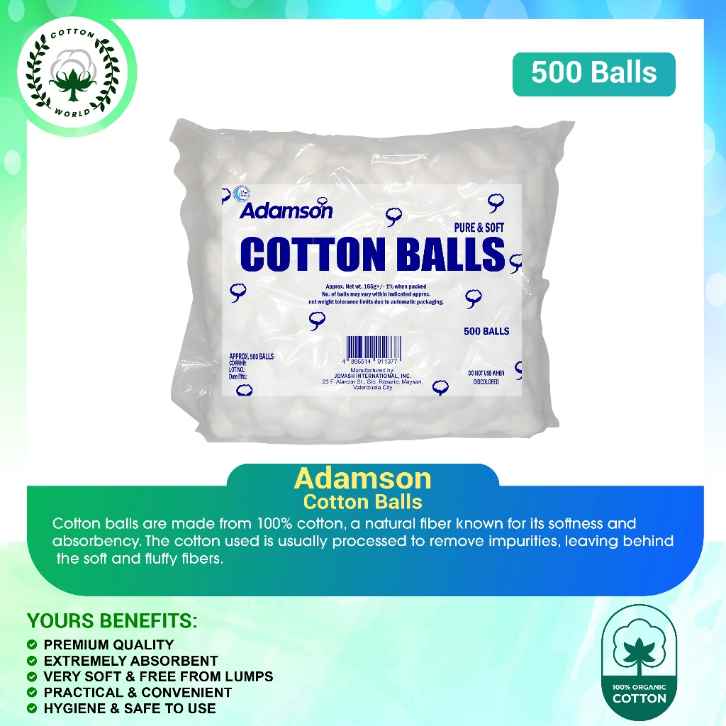 Adamson Cotton Balls 500's (Regular Balls) Shopee Philippines