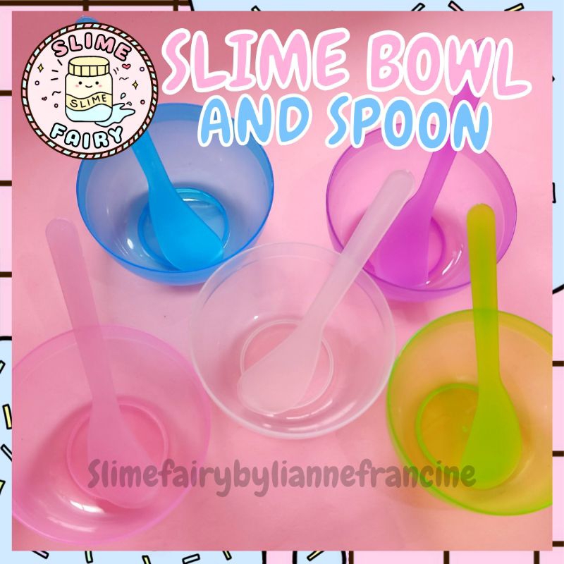 BOWL WITH SPOON SET SLIME FAIRY | Shopee Philippines