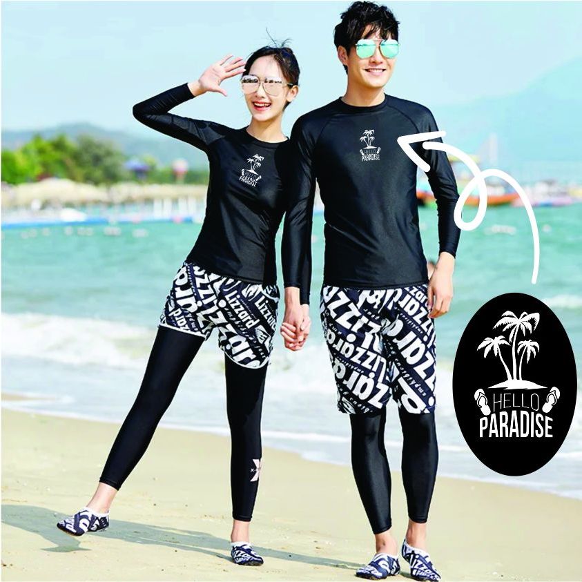 ADULT PLAIN RASH GUARD with PRINTS-Longsleeves-Swimwear For Men and Women