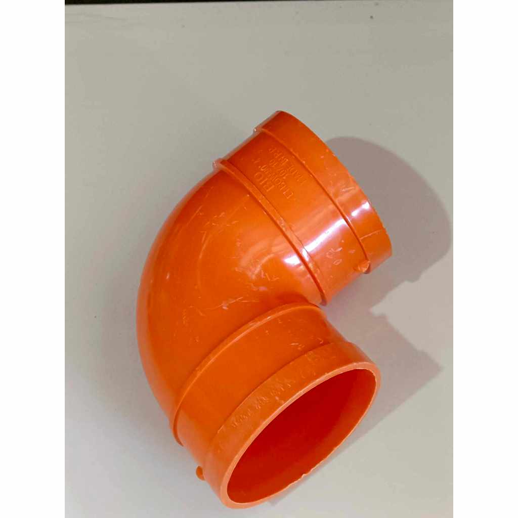 Biopipe Orange Pvc Elbow Bend Compatible In All Brand Sanitary Fittings