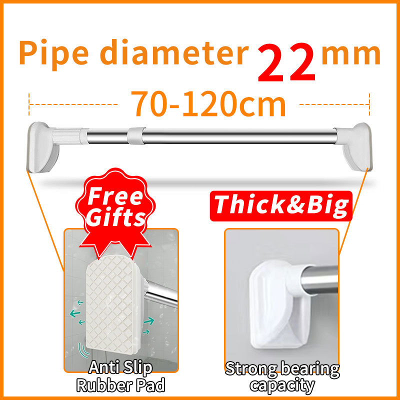 TIMSOT Extendable No Drilling Pole Adjustable Telescopic clothesline ...