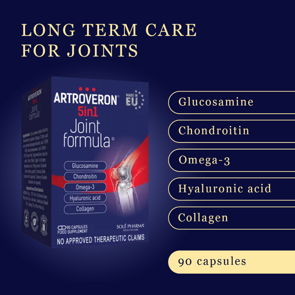 Artroveron 5 In 1 Joint Formula Premium Food Supplement by 90 capsules ...