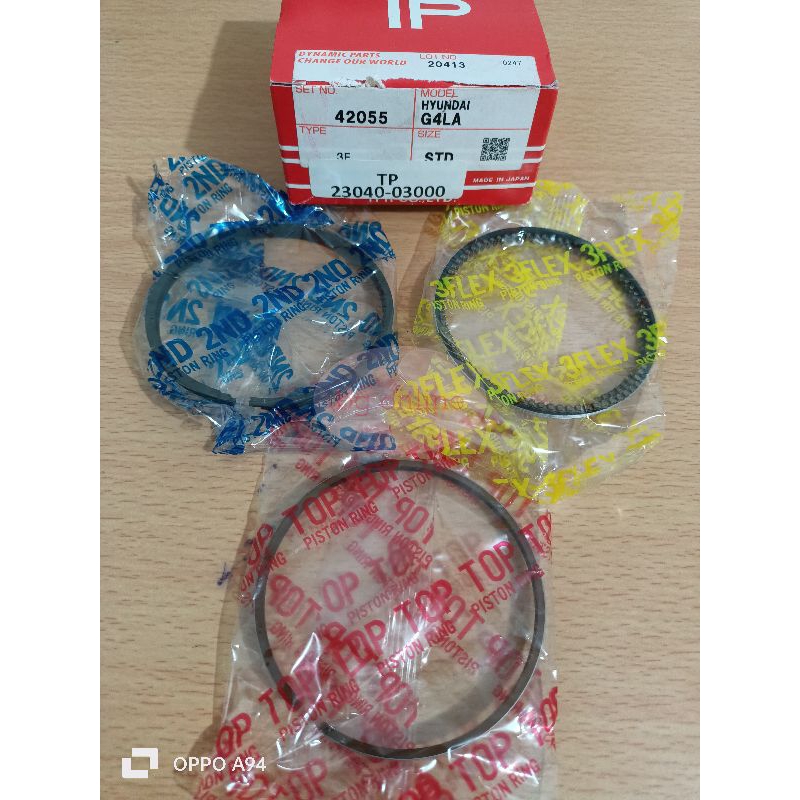 2304003000 PISTON RING SET FOR KIA RIO 2012/PICANTO 2011/i10 1.2(1.2