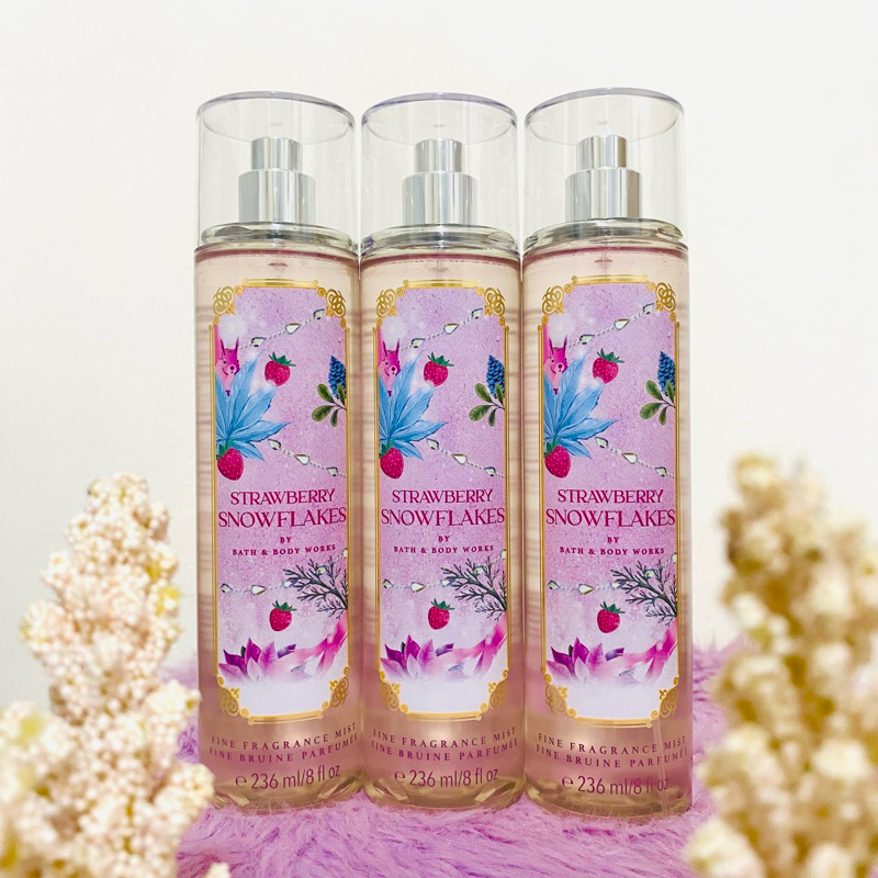 STRAWBERRY SNOWFLAKES BBW Fine Fragrance Mist 236 ML | Shopee Philippines