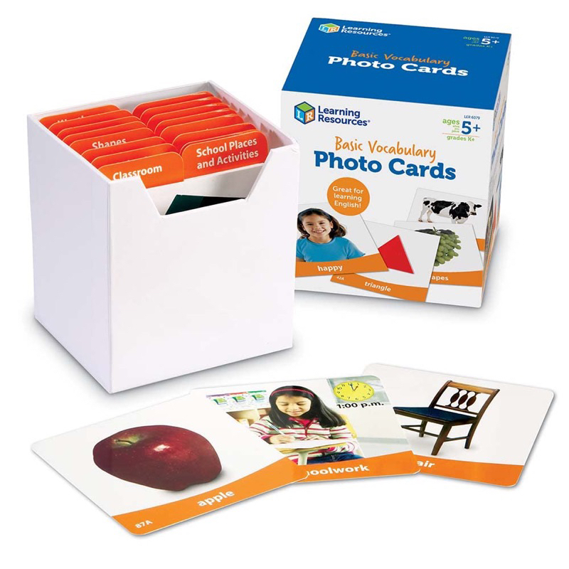 Learning Resources Basic Vocabulary Photo Cards, Vocabulary/Phonics ...