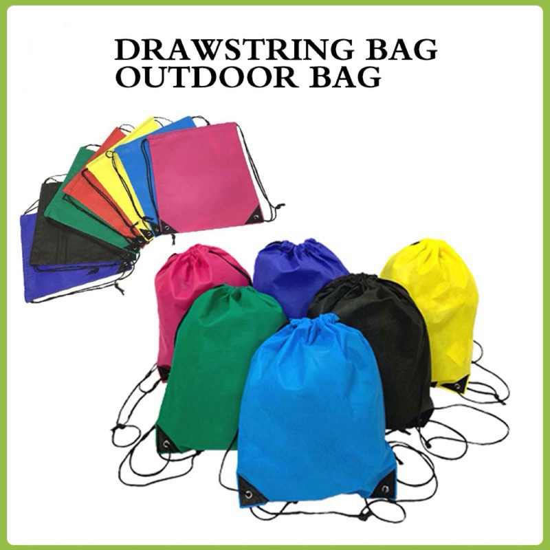 20pcs Eco Bag String Bag Back pack Plain Non-woven drawstring bag ...