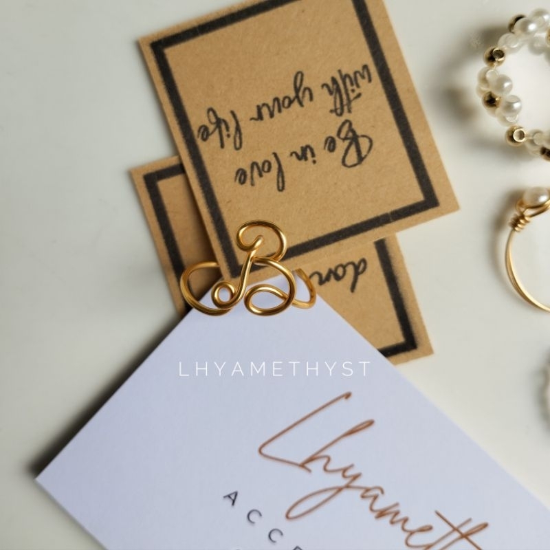 Initial Wire Ring by Lhyamethyst | Shopee Philippines