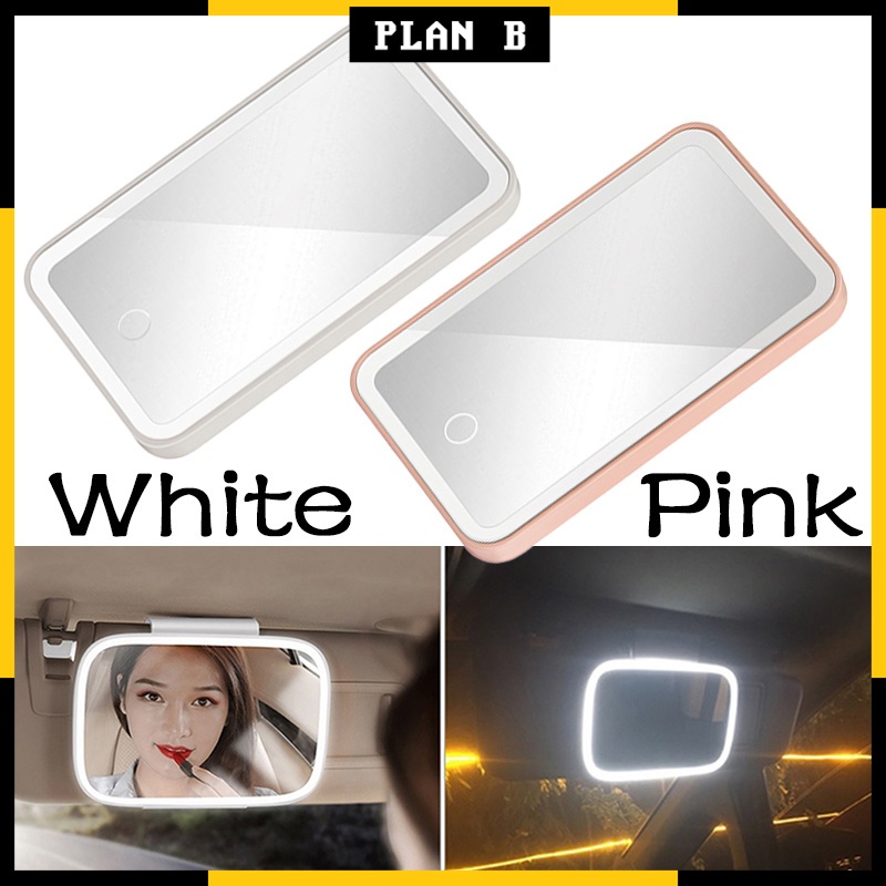 Car Vanity Mirror With LED Light Universal Sun Visor Vanity Mirror Led ...
